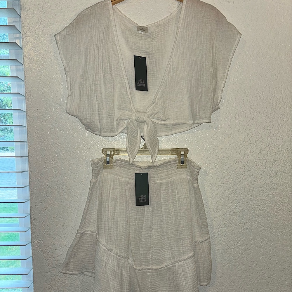 White Blouse + skirt set